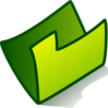Green Open Folder Clip Art